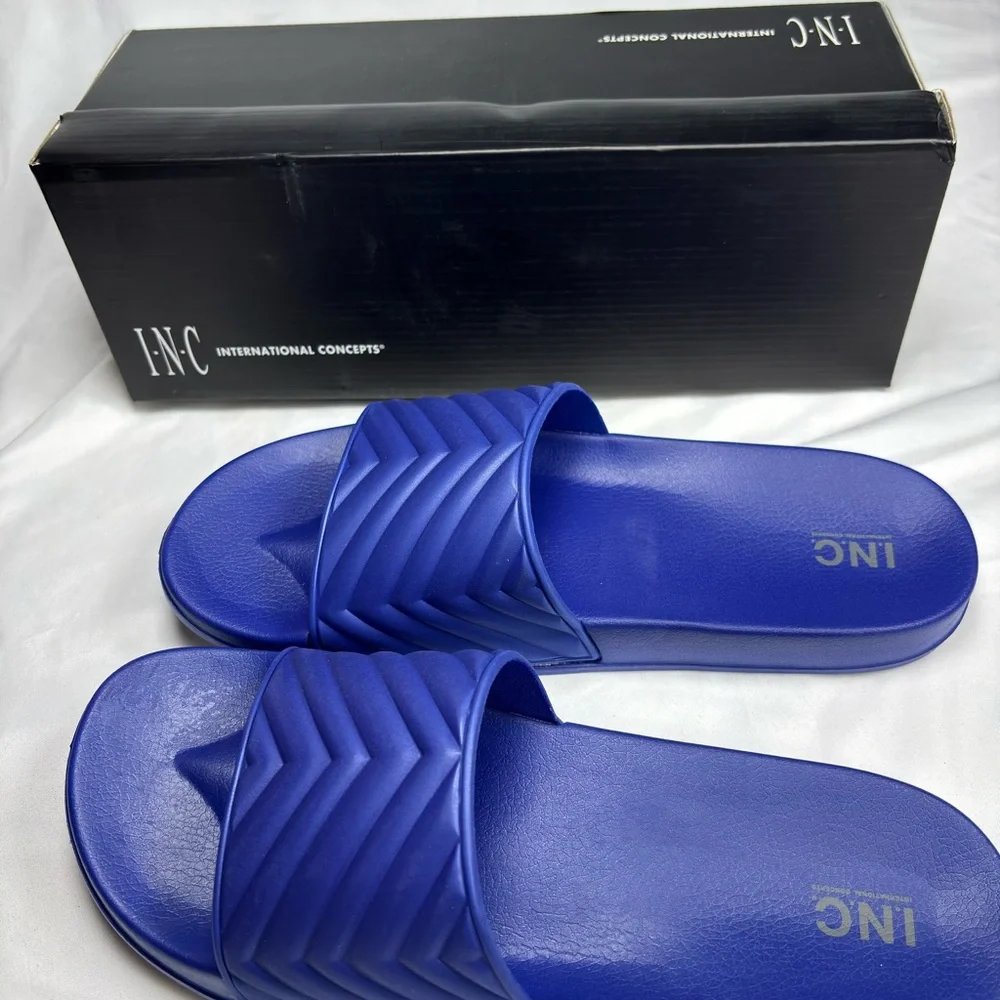 INC International‎ Concepts Blue Slide Sandals Size 12 Men’s | New in Box
